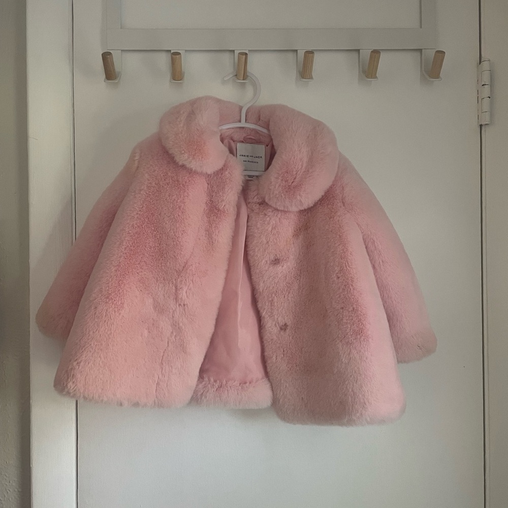 Pink Faux Fur Kids Coat